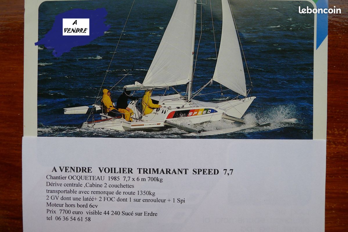 Vend voilier trimaran SPEED 770 - Nautisme