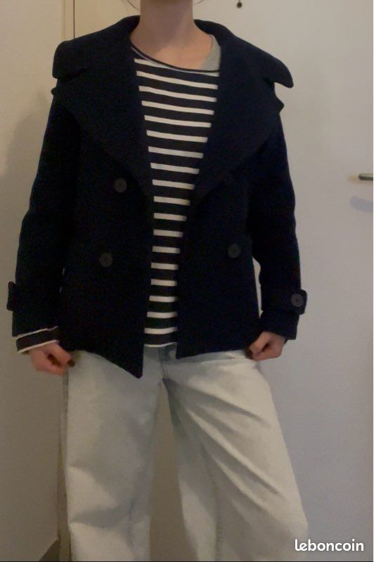 Stockholm Veste légère pour femme Classic Marine avec broderie
