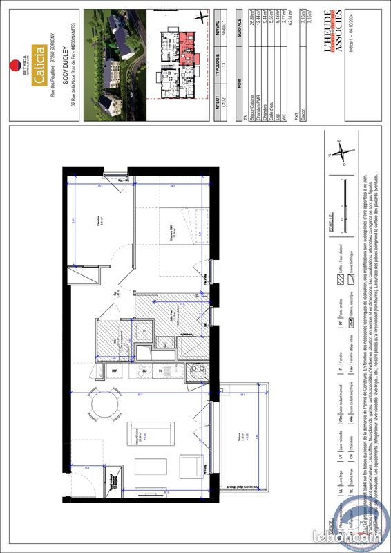 Appartement 3 pièces 63 m² · à Sorigny · 63 m² · 204 500 €
