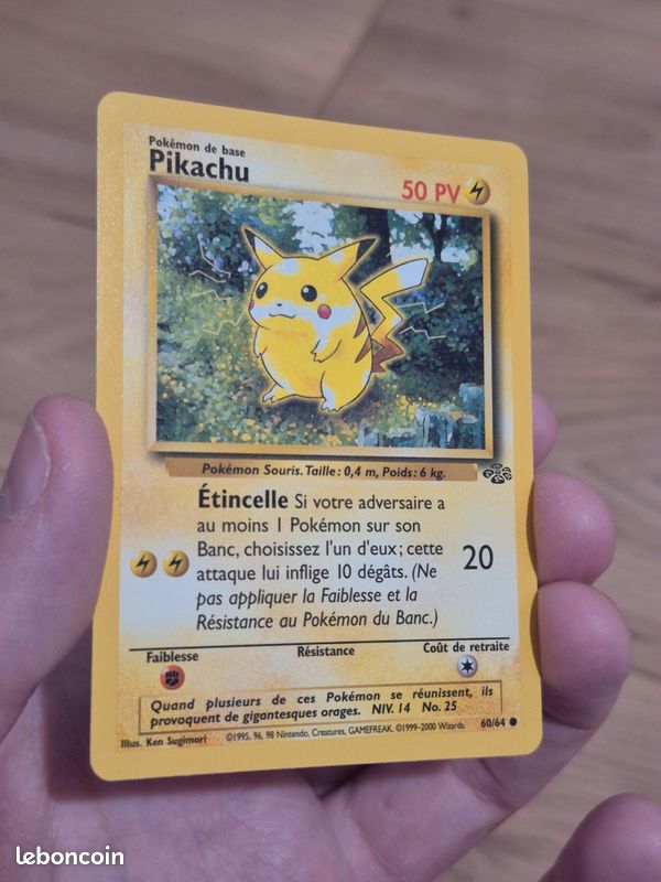 Vend carte pokemon Pikachu 60/64 WIZARDS Jungle - Collection Vend carte pokemon Pikachu 60/64 WIZARDS Jungle - Collection