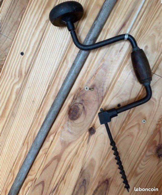 Ancienne Chignole perceuse à main outil vintage (image 1)