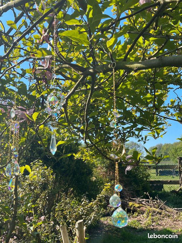 Ensemble de 2 - attrape-soleil - attrape-soleil de fenêtre - attrape-soleil en cristal - décoration de jardin - suspension carillon - Maison