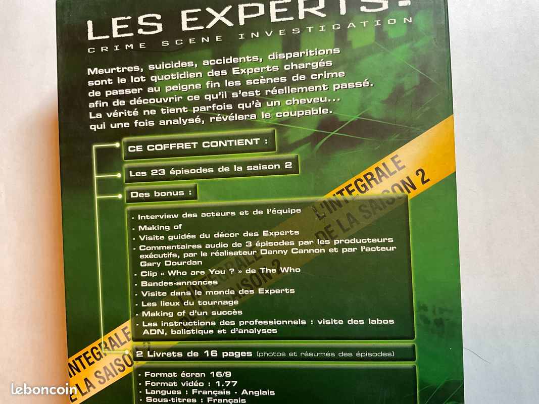 68 / DVD « LES EXPERTS » 15 DVD / 58 episodes (image 9)