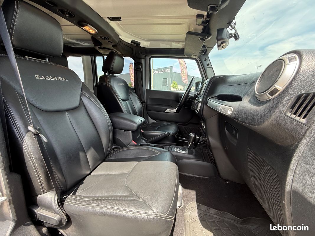 JEEP WRANGLER 3.6 285CH UNLIMITED SAHARA-MARCHE PIED ELEC-LIGNE A CLAPET-TREUIL-SIÈGES CHAUFFANTS AV- ATTELAGE-GPs (image 15)