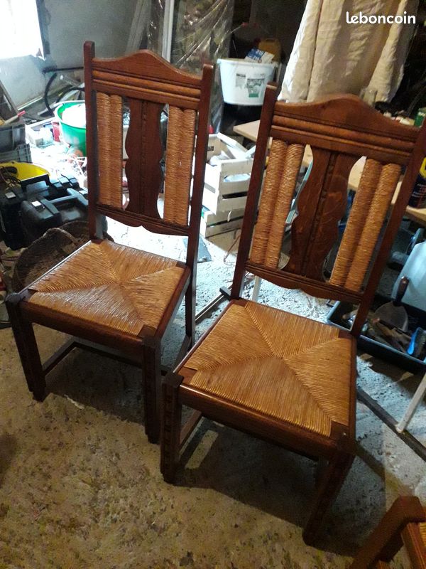 4 chaises rustiques (image 1)