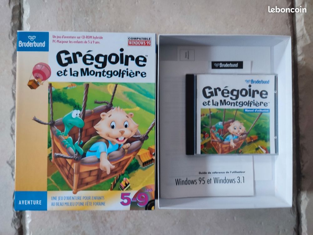 Les Grandes Aventures De Grégoire Et Dragor – PC, Jeu éducatif FR, Avec Notice, Bon état