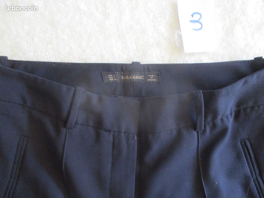 Pantalon noir pour femme coupe droite 