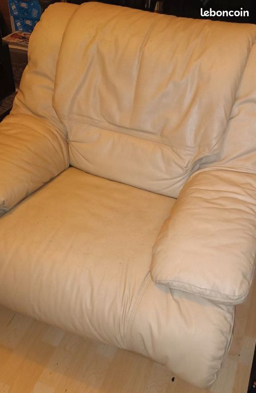 Fauteuil en cuir véritable (image 3)