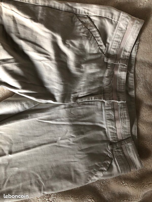 Pantalon à pinces beige Promod 36 (image 2)
