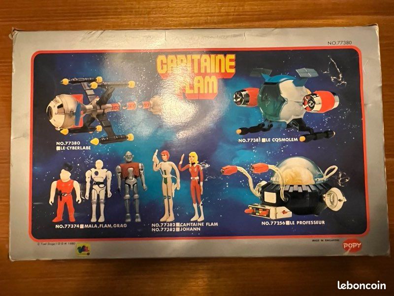 Capitaine Flam POPY 1980 – Jouet Neuf En Boîte Française D’origine – Fabriqué à Hong Kong – Pièce Rare Pour Collectionneur