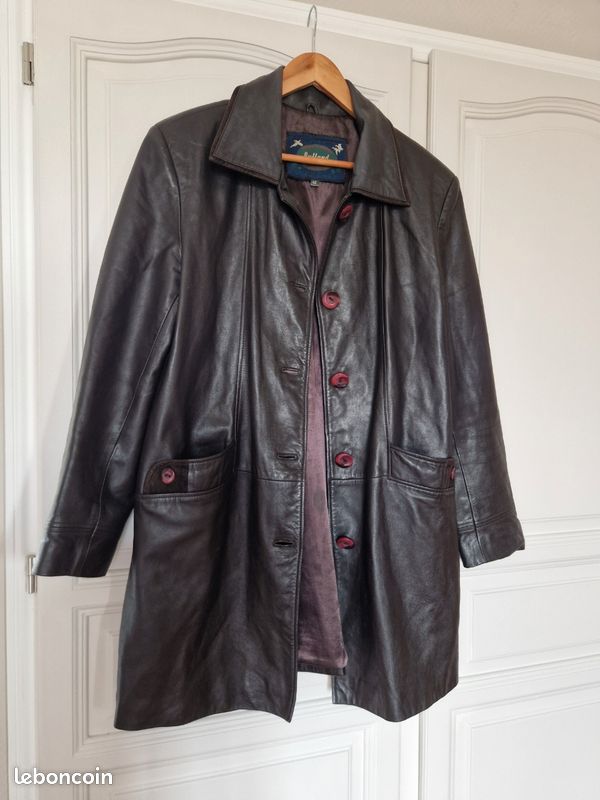 Veste en cuir marron Vintage (image 2)