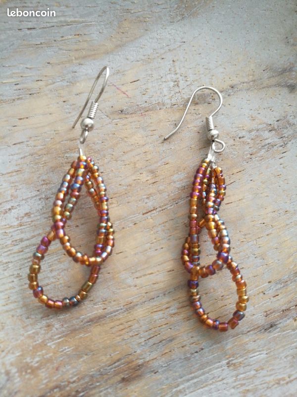 Boucles d'oreilles irisées - anges78 - 2 (image 1)
