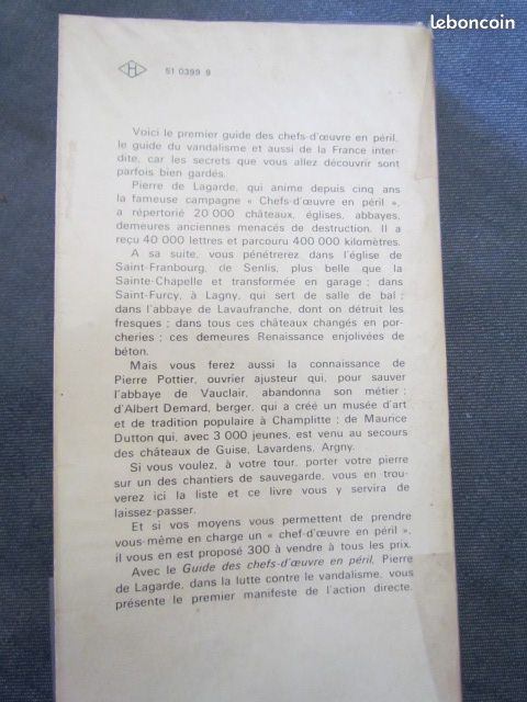 (1152) Guide des "Chefs d'oeuvre en Péril" par Pierre de Lagarde (image 9)