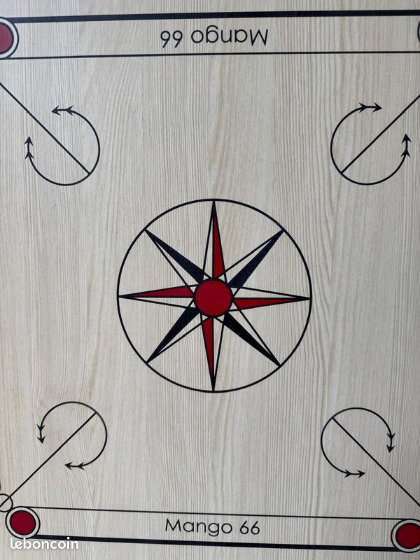Carrom Art - Le Billard Japonais Mango - Beige - 110 x 35 cm - 2 À 6 Joueurs - 10 Minutes