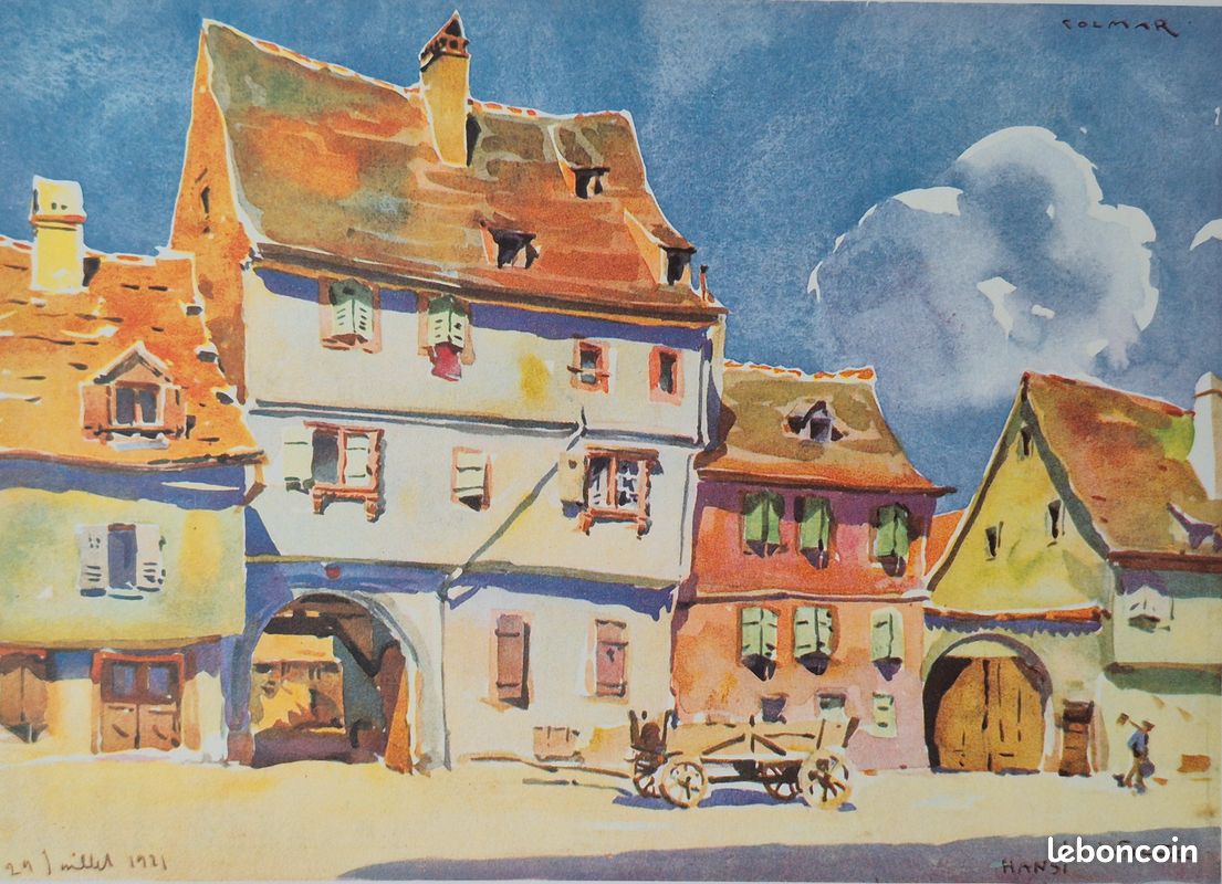 Livre COLMAR EN FRANCE 110 Aquarelles, Dessins, Eaux-Fortes par HANSI - Etat comme NEUF ( Carlos Fischer Alsace Alsatia ) (image 12)