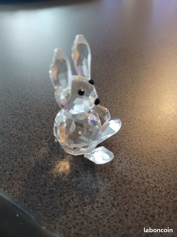 Bibelot lapin en verre taillé (image 9)