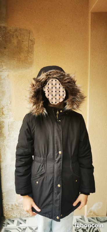Parka noire taille 10 ans (image 1)