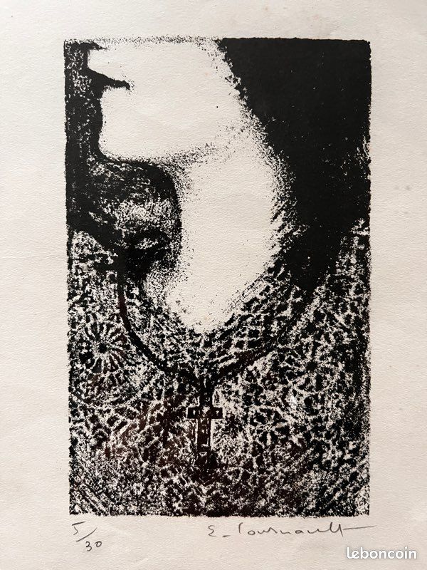 Paire de Lithographie Étienne Cournault (image 2)