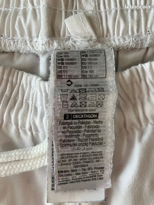 Kimono Judo marque DECATHLON Taille 160cm (image 3)