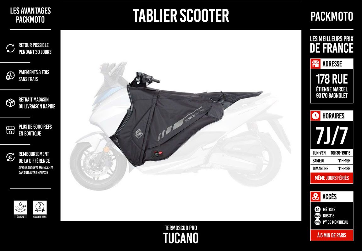 Tablier / Jupe Scooter - TUCANO Termoscud Pro - NEUF + Garantie +