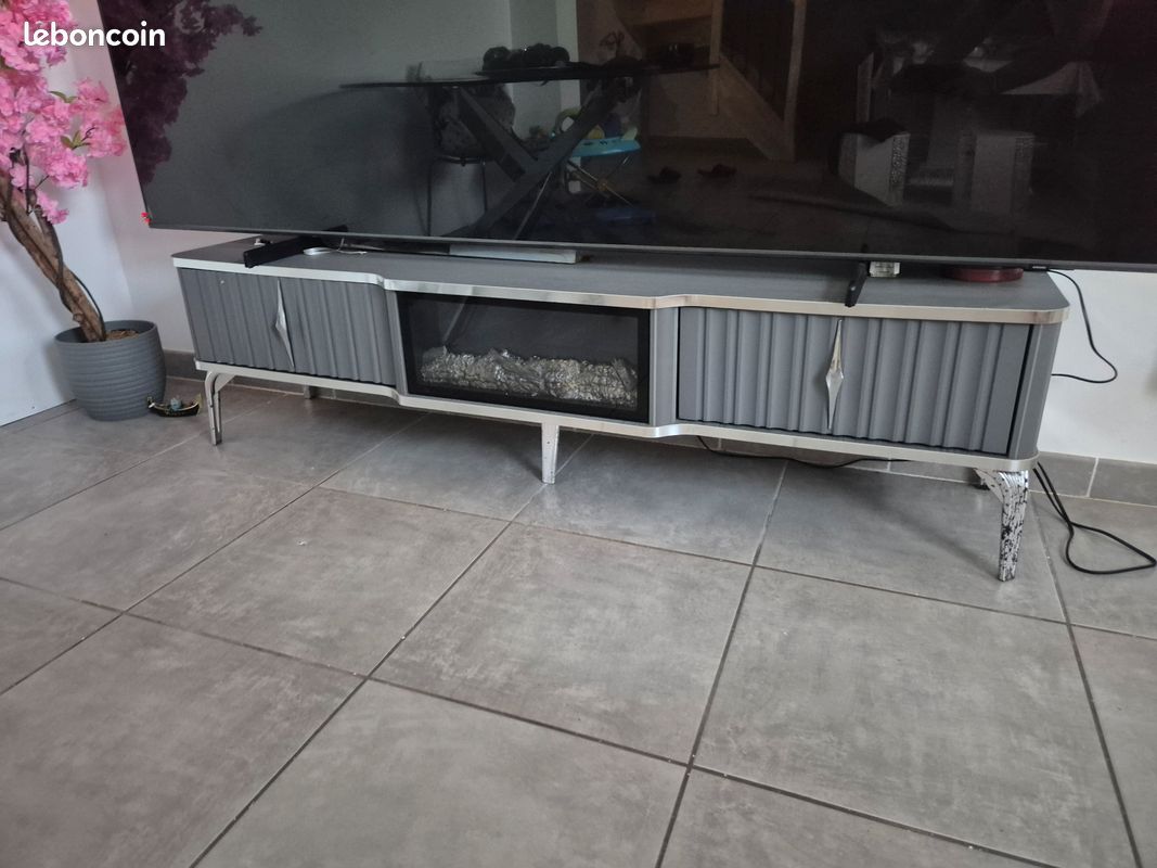 Meuble de tv cheminee (image 1)
