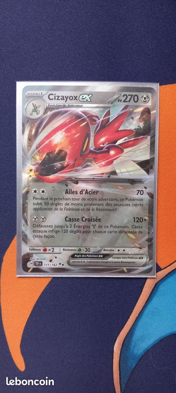 CARTE POKÉMON / Cizayox Ex / 195/162 (TEF) / Neuf/Presque Neuf EUR 8,00