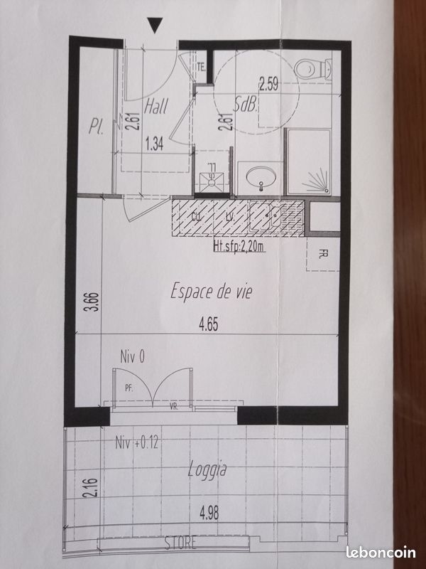 Appartement 1 pièce 28 m² · à Bron · 28,3 m² · 160 000 €