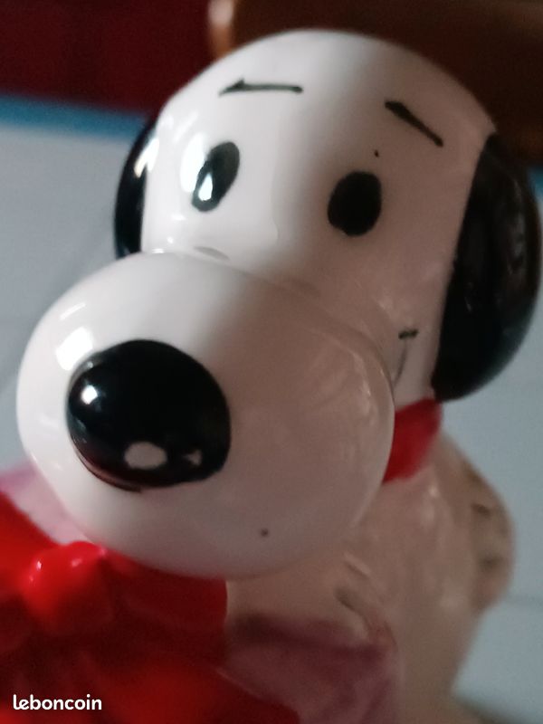 Tirelire Snoopy vintage céramique belle patine, copyright