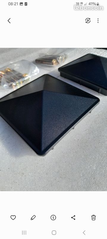 Poteau Aluminium platine ou seller béton (image 16)