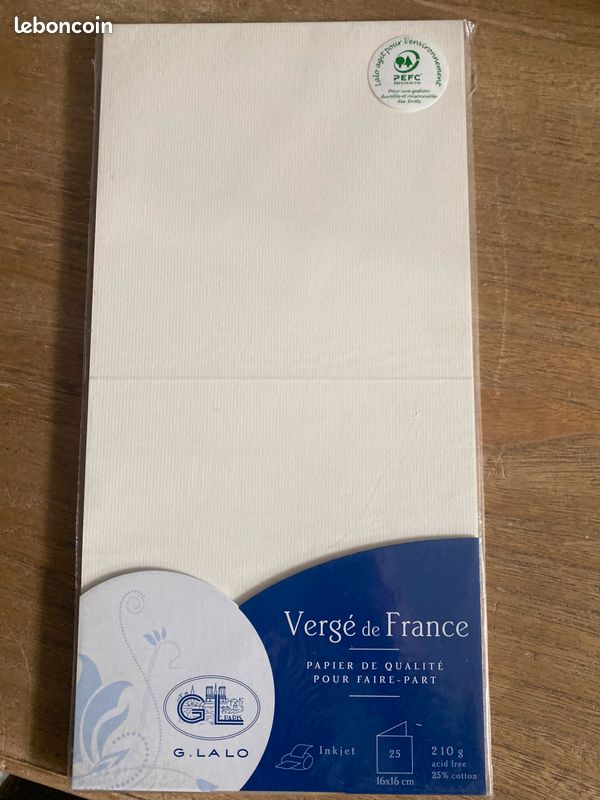 Lot 2 paquets carte double Verge de France neuf (image 3)