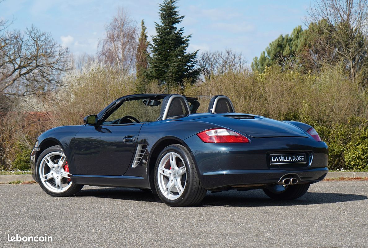 Porsche 987.1 Boxster S Gris Atlas Métallisé Intérieur Cuir Noir Capote noire Sièges Sport avec coques Phares Xénons (image 4)