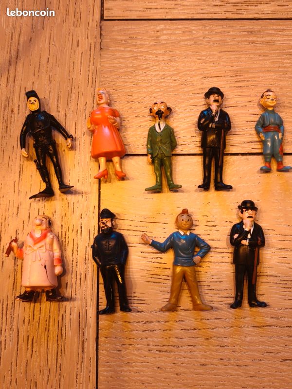Lot De 5 Figurines Tintin Esso Belvision De 1973