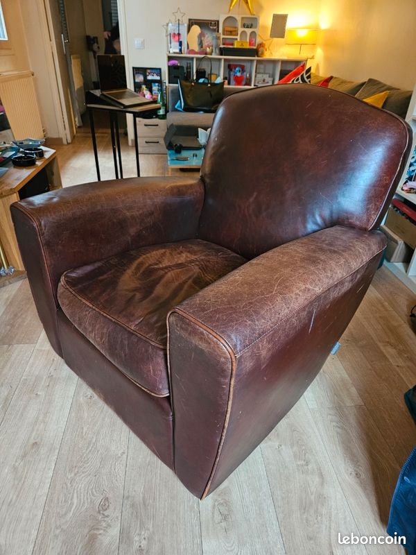 Fauteuil cuir HABITAT (image 3)
