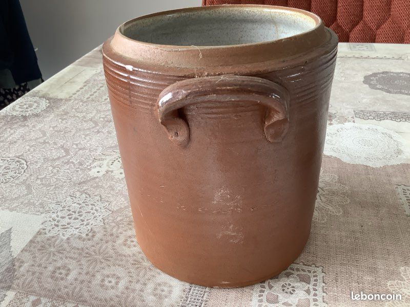 Pot à graisse en grès émaillé marron (image 4)