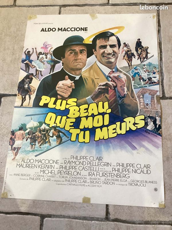 Affiche de cinéma original Plus beau que moi tu meurs 40x53,5 (image 1)