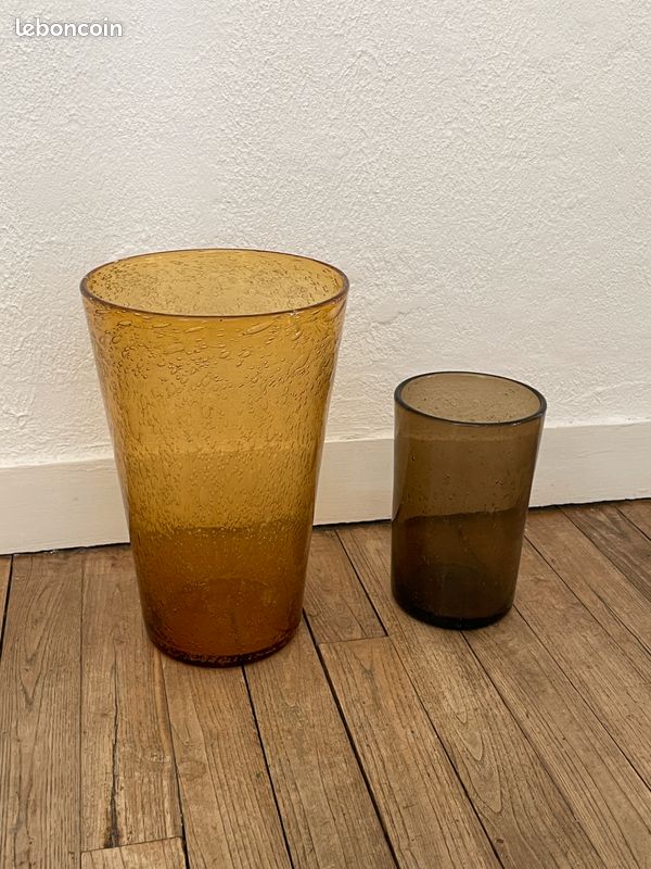 Lot grands vases Biot bulles vintage (image 1)