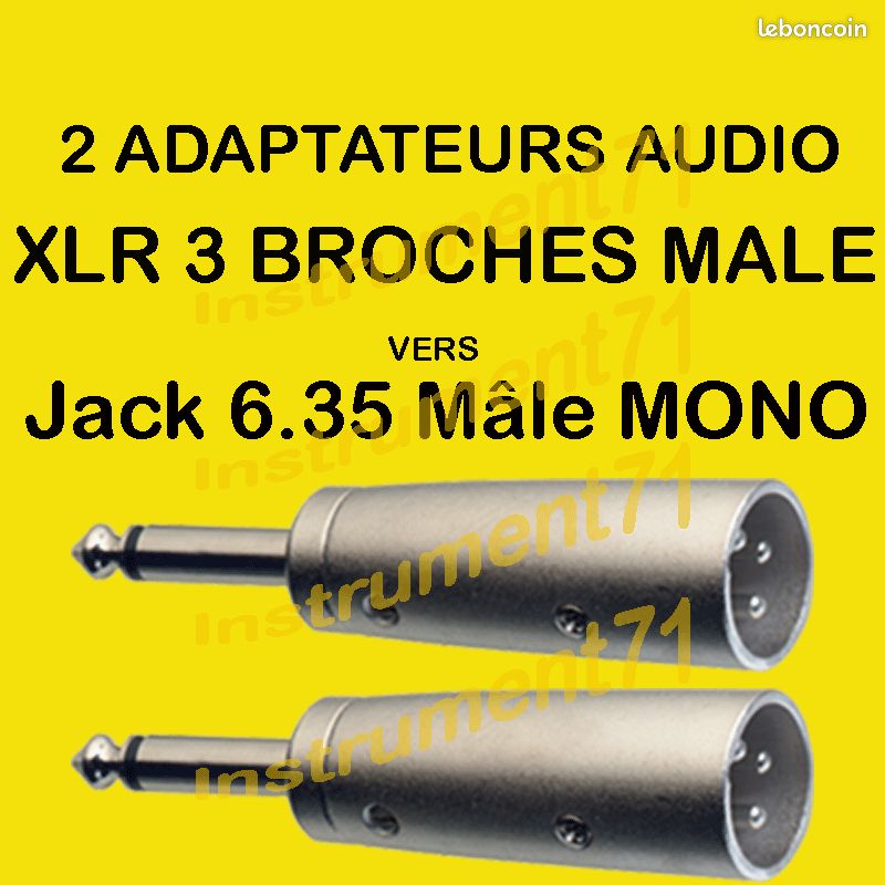 Adaptateur XLR 3 Mâle Vers Jack 6.35 Femelle Stéréo - Foto 8