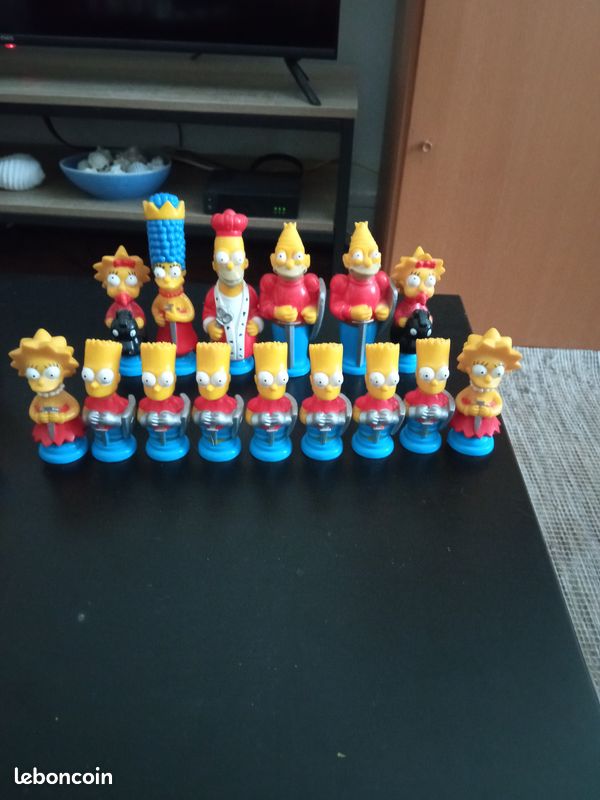 VEND FIGURINES SIMPSONS COMPLETE 30 pièces année 1993 DE JEUX D'ECHECS (image 2)