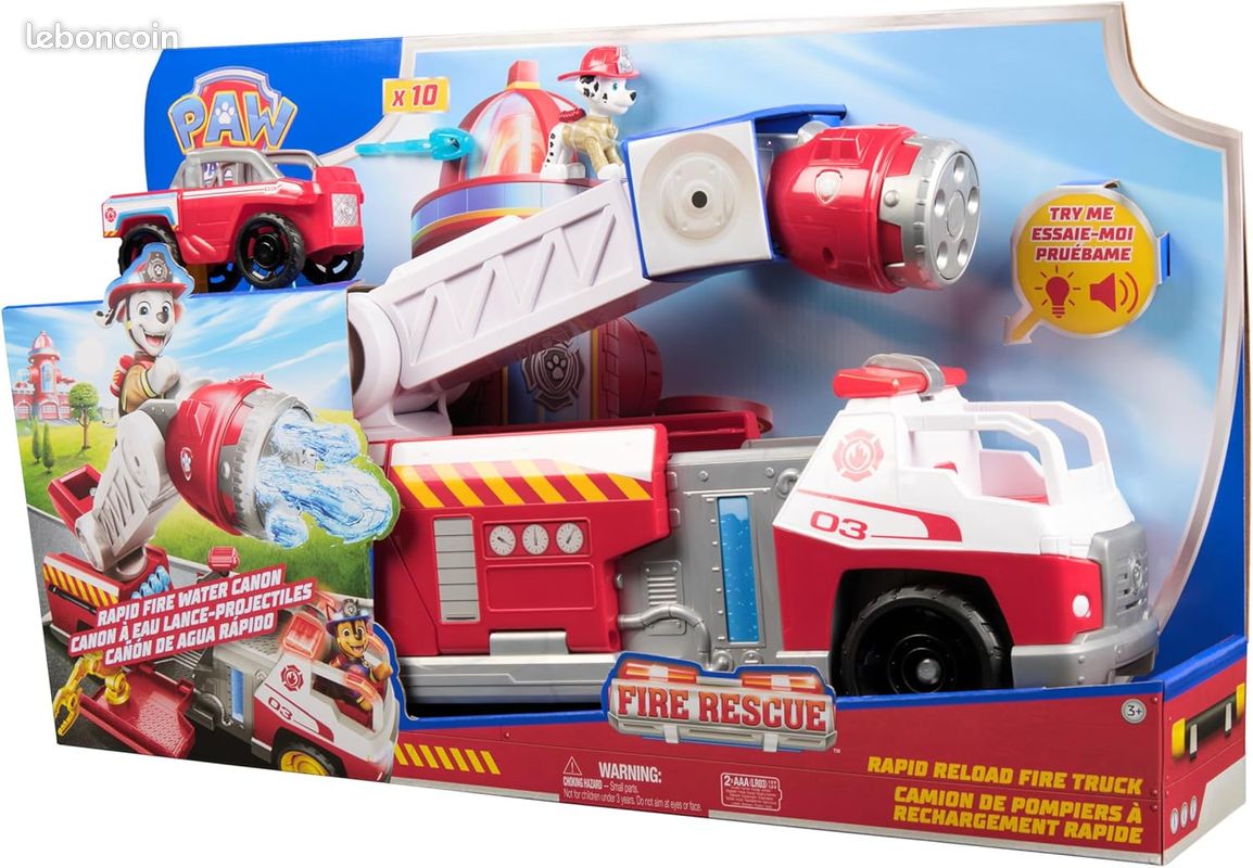 PAW Patrol Rescue Trucks - Voiture De Police Avec Figurine Chase - Voiture Jouet