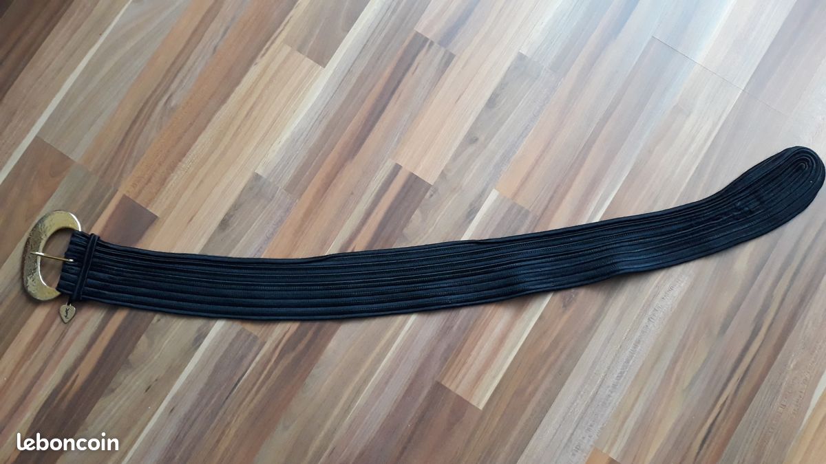 Ceinture élastique noire Yves Saint Laurent - Vintage (image 4)