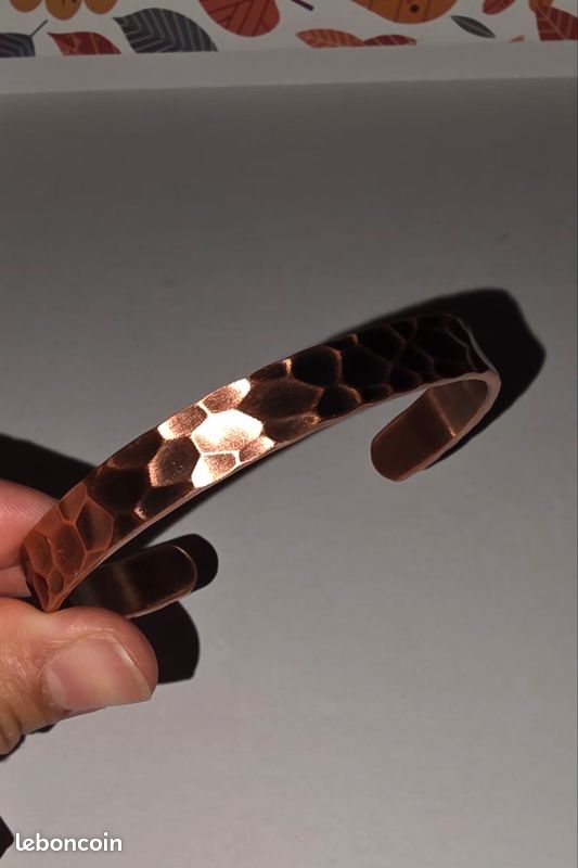 Bracelet en cuivre pure ajustable (image 1)