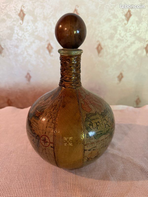 Bouteille décorative au style ancien globe terrestre (image 5)