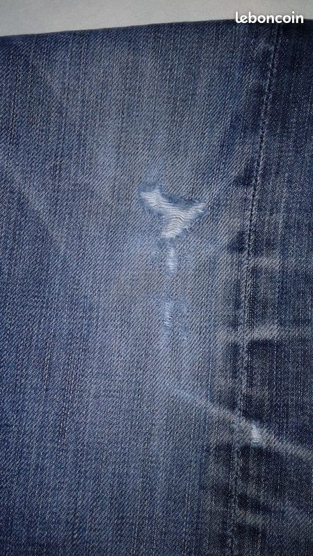 Jeans Celio Straight Fit - Taille 42, Bleu, Coton, Occasion Très Bon état