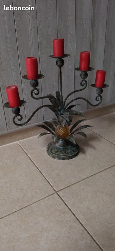 Lot de 2 Chandeliers bronze 5 branches (image 1)