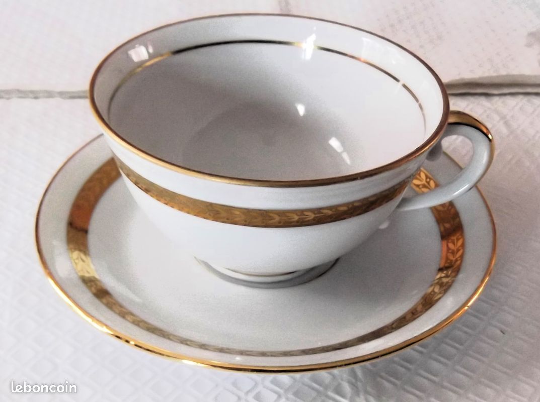 Véritable Porcelaine Dure SFP - Service à café pour 12 personnes - Porcelaine