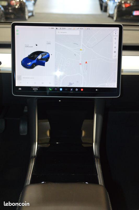 TESLA MODEL 3 LONG RANGE DUAL MOTOR AWD 75KWH (441CH)-54.685km-1ère Main-Toit Panoramique-Autopilot-Sièges Chauffants AV/AR-Caméra-Intérieur Premium Noir/Blanc-Jantes 18"-Garantie 6 Mois (image 6)