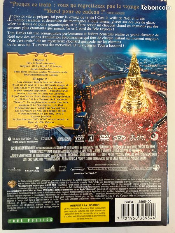 Coffret Édition Limitée double DVD Le Pôle Express + clochette (image 2)