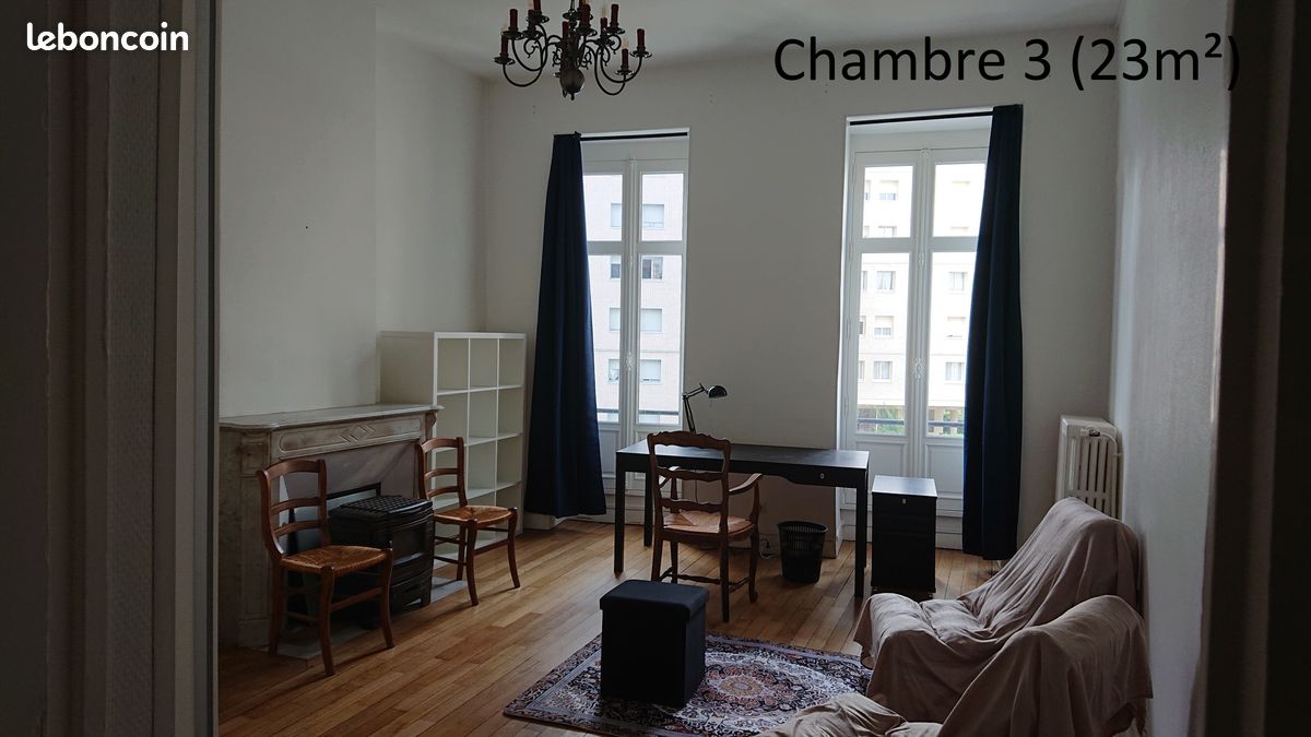 Chambre 23 m² dans colocation étudiante tram Tourelles (Orléans) (image 1)