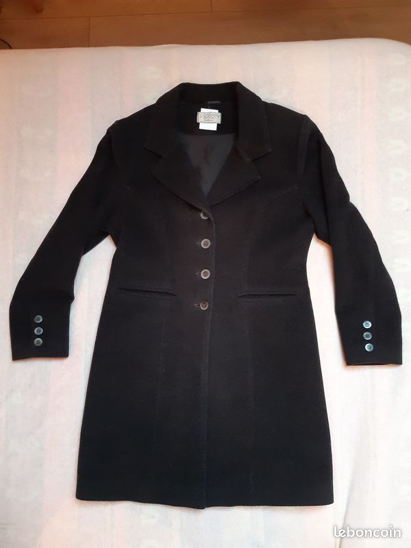 Manteau feutrine femme noir T42 (image 1)