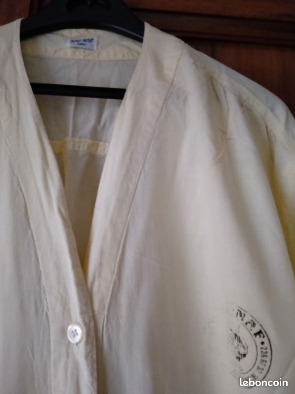 Salopette jaune, fermeture devant avec boutons, taille 40/42, nafnaf (image 2)